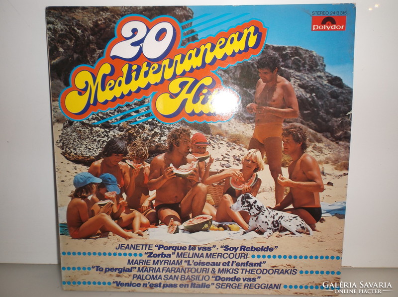 Lemez - BAKELIT - NYUGATNÉMET - 20 MEDITERRANEAN HITS - ÚJSZERŰ ÁLLAPOT