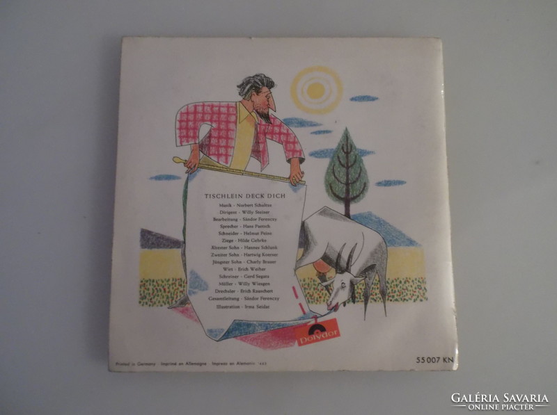Record - vinyl record + storybook - West German - tischlein deck dich - novel condition