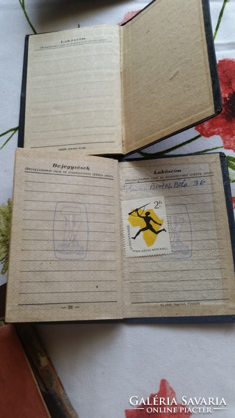 Antique identity card, work book, trade union book for sale!