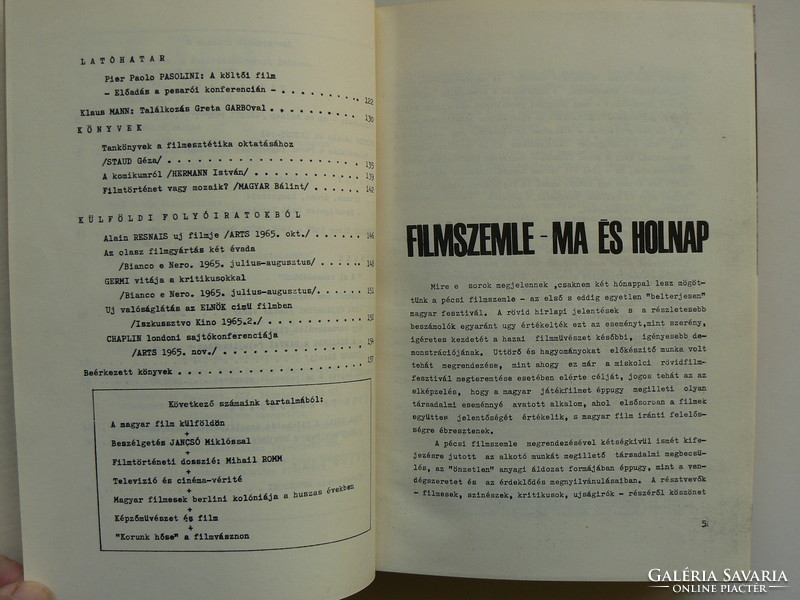 FILMKULTÚRA 1966 TELJES ÉVJÁRAT EGYBEKÖTVE KÖNYV JÓ ÁLLAPOTBAN