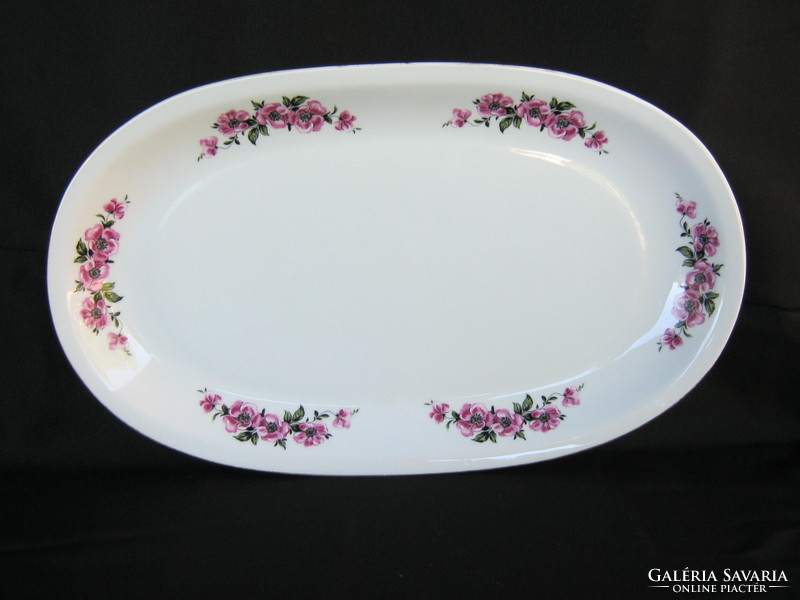 Alföldi porcelain large oval serving bowl with flower pattern