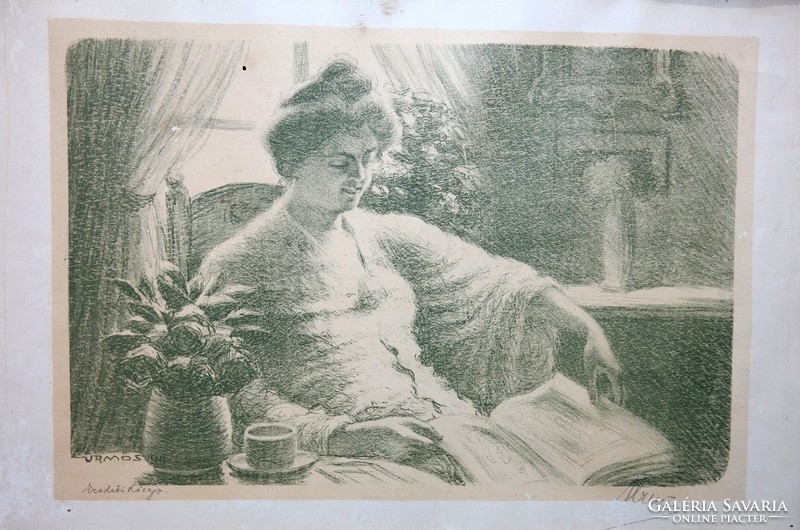 Péter Ürmös: female portrait 1917 - 04254