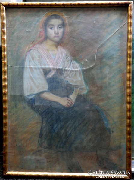 Girl portrait painting, portrait - 04248