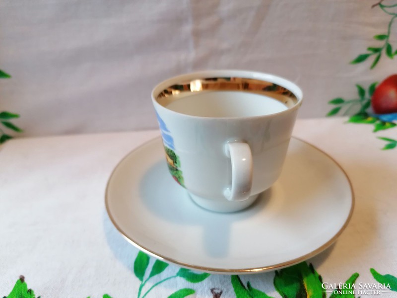 Német porcelán kávés csésze + alj