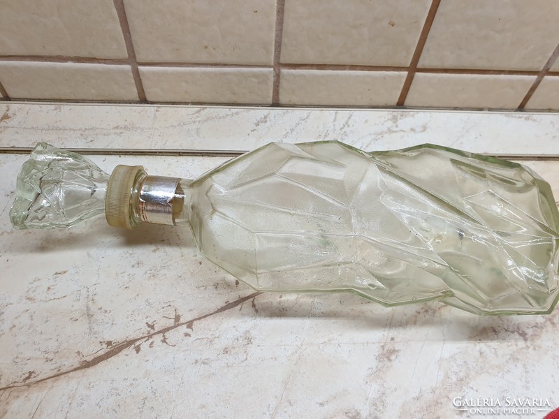 Sziklakő hatású gyönyörű üveg röviditalos palack 7 dl (14/d)