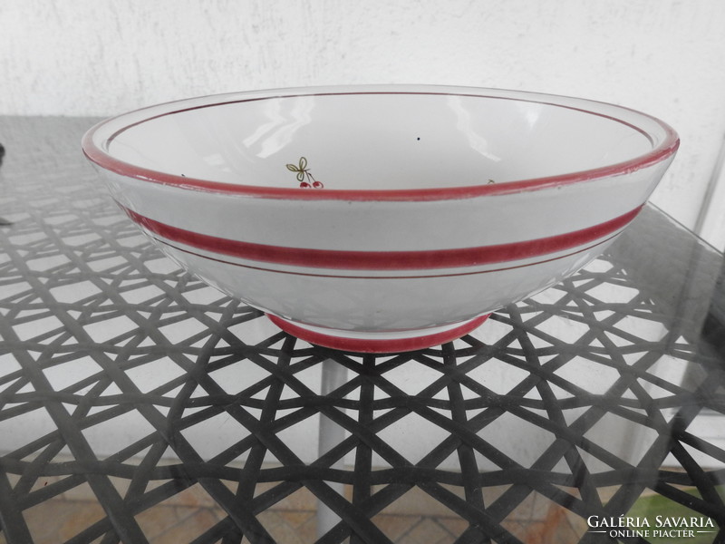 Large gmundner ceramic bowl with flower pattern
