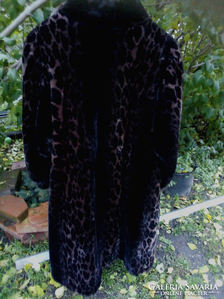 More beautiful than me plus size italian bergamo luxury fur coat 44 46 105 tits dark toned leopard