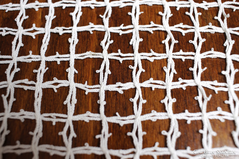 Beaten lace/klöpli tablecloth, demanding beautiful needlework. Fine detailed workmanship.