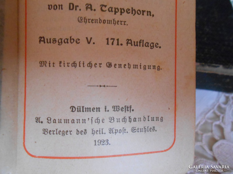 Gold cut-edged antique German prayer book from 1923.