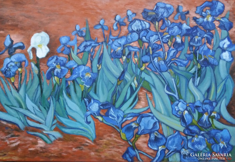 The white iris, vincent van gogh - irises c. Based on his painting