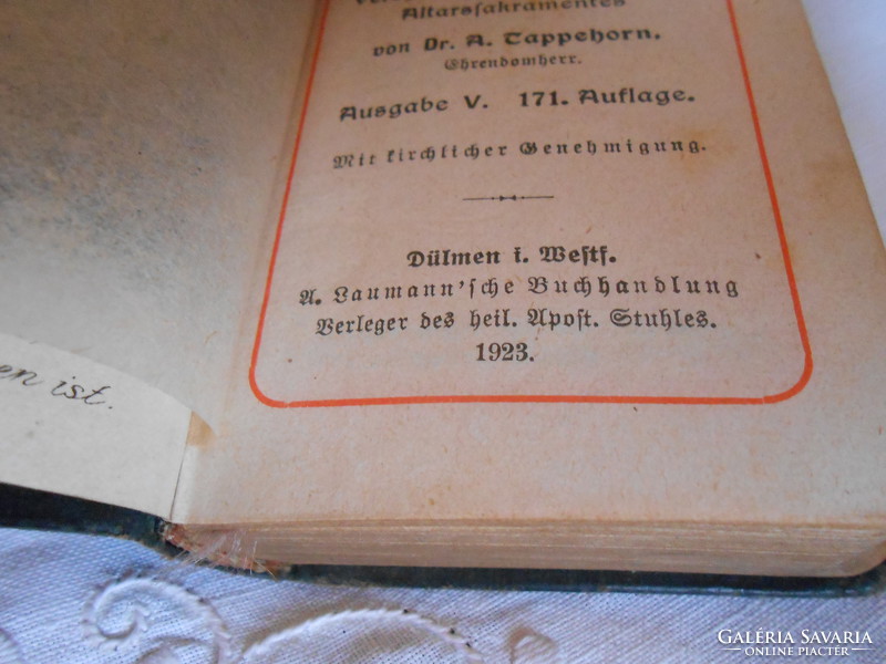 Gold cut-edged antique German prayer book from 1923.