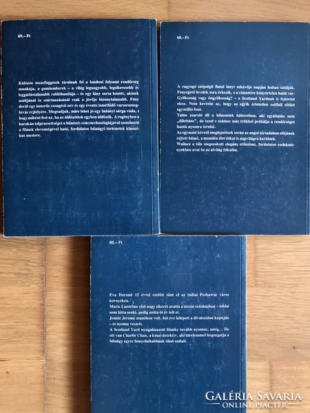 3 db Kék könyvek - Edgar Wallace és E.D. Biggers