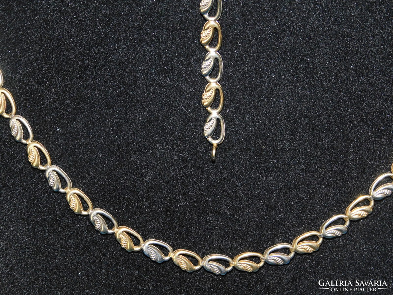 Multicolored Gold 14k Women's Necklace + Bracelet 10.3 Gr