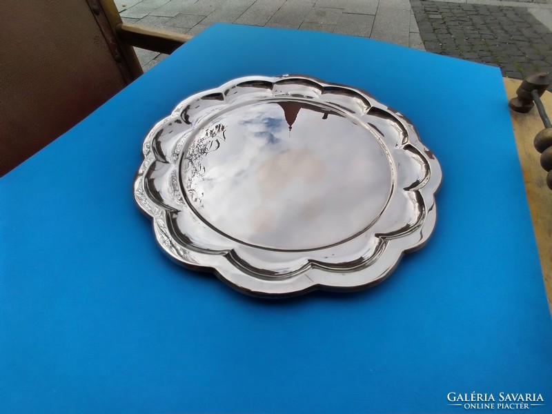 Silver round tray