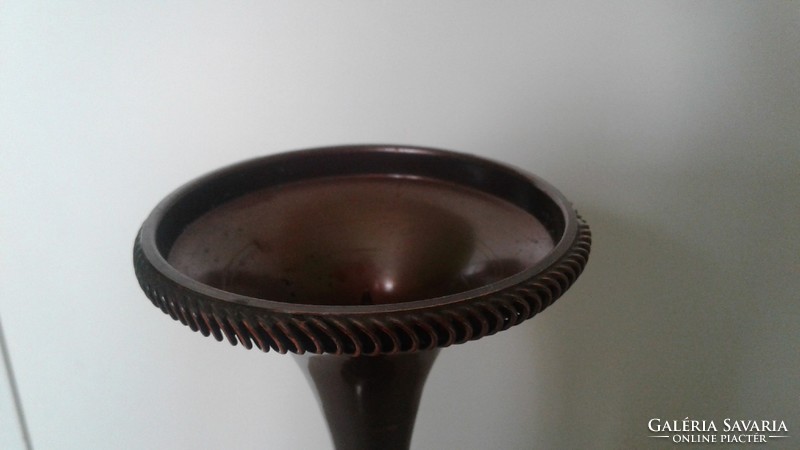 Will k. Juried red copper candle holder