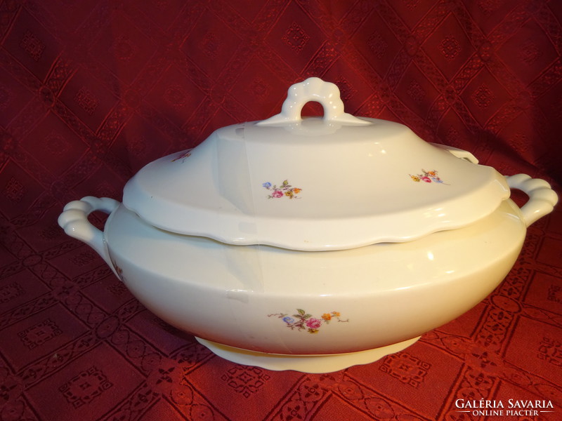 Zsolnay porcelain, antique, soup bowl with shield seal. Length: 33 cm. He has!