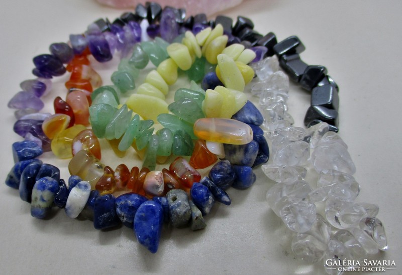 Beautiful old chakra necklace made of real gemstones 250ct