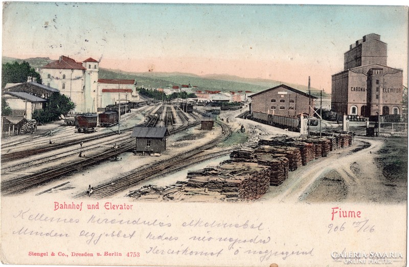 Fiume (Rijeka) pályaudvar és teherlift