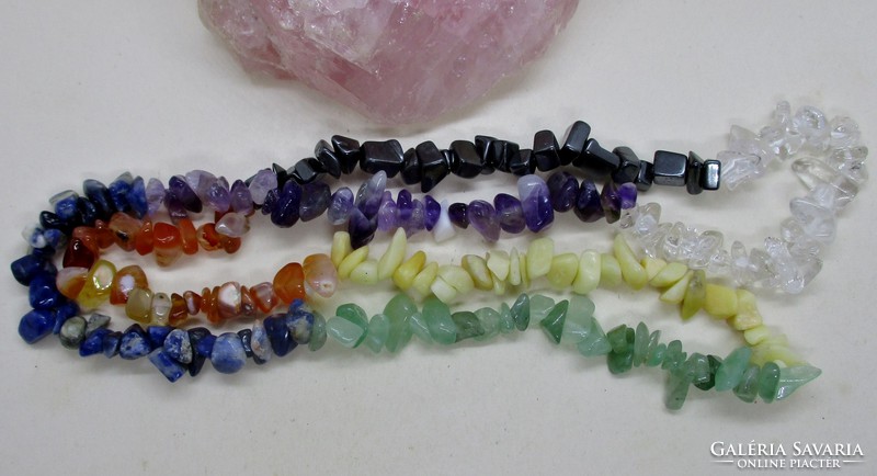 Beautiful old chakra necklace made of real gemstones 250ct