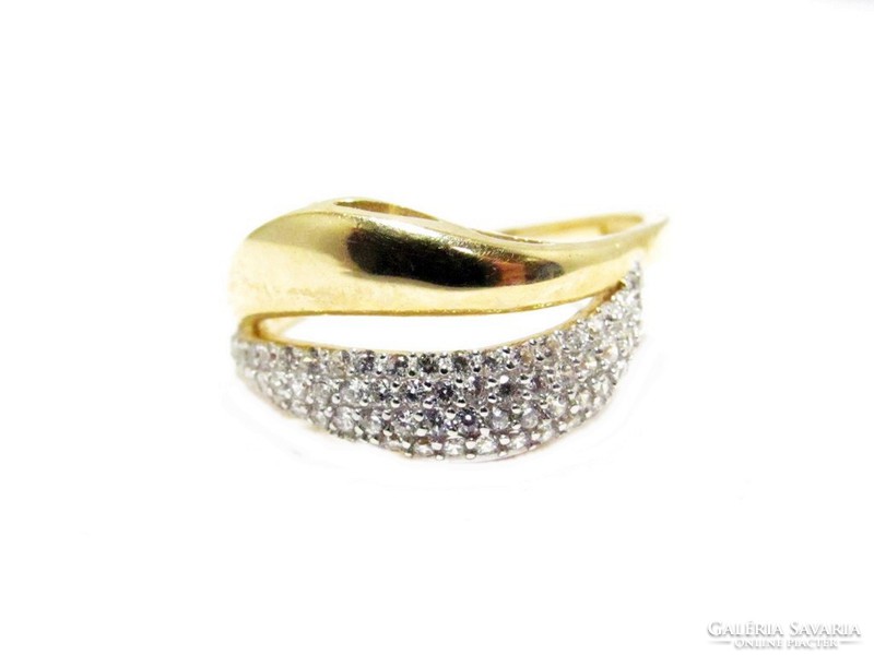 Gold women's stone ring (d25-au58341)