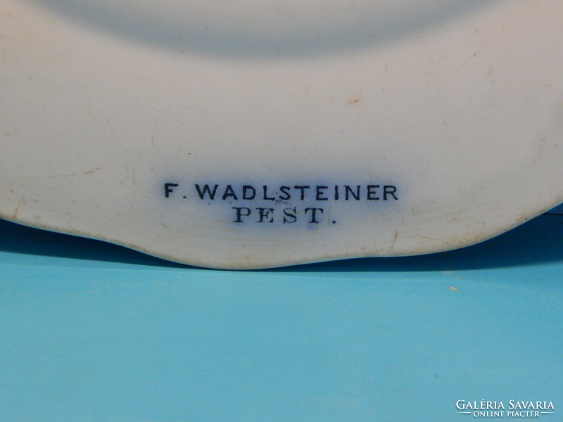 Fajansz tányér F. Wadlsteiner Pest 1870 körül