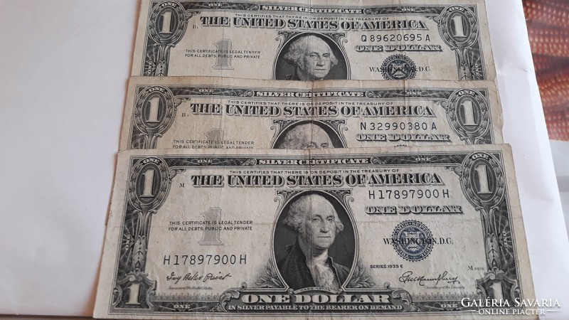 1935 certificalt kék pecsétes 1 dolláros  eladó 