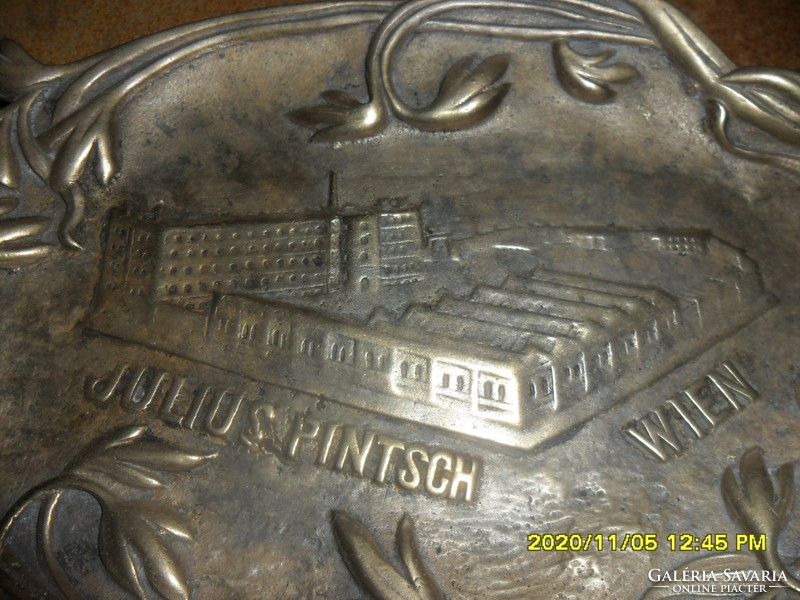 Julius Pintsch Wien antik bécsi szecessziós bronz tál