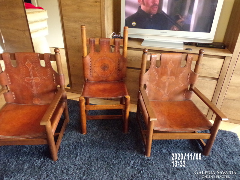 Marhabőr fotelek és szék - iparművész