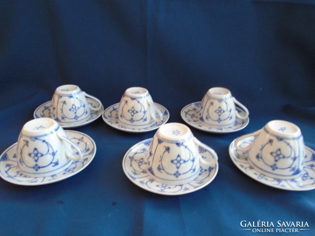  Antik meisseni 6 személyes teás készlet 12 db 1800 évekből 