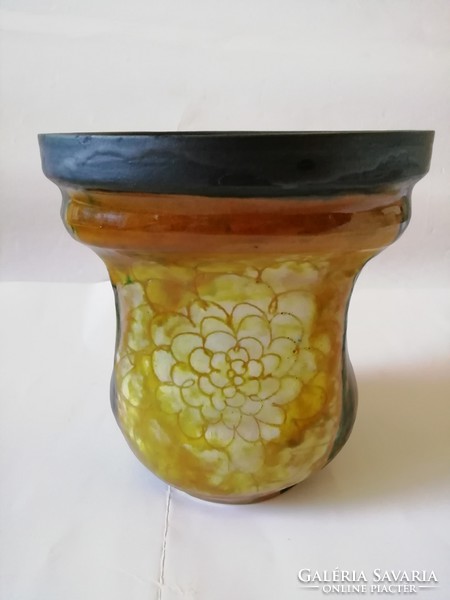 Eva Koller - applied art vase flawless, marked, 16 cm