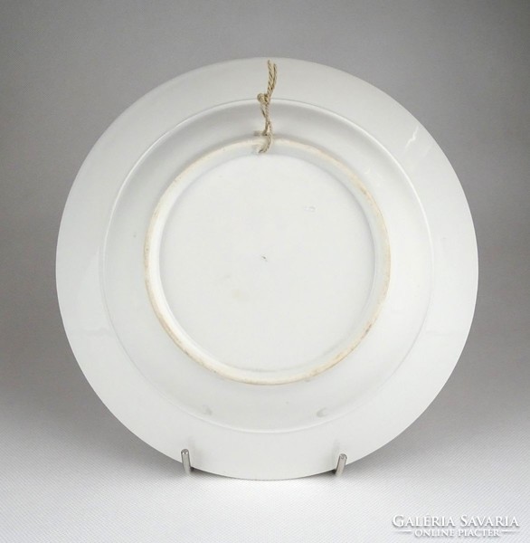 1C568 Antik aranyozott porcelán tányér falitányér 23 cm 1800-as évek végéről