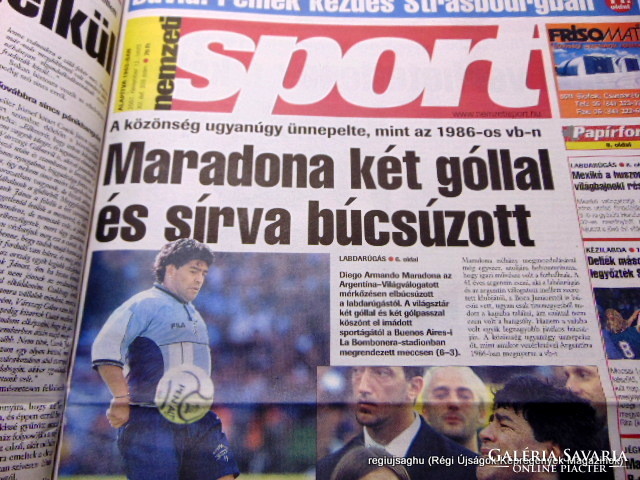 2001 november 12  /  nemzeti SPORT  /  Nagyszerű ajándékötlet! Eredeti újság Ssz.:  17938