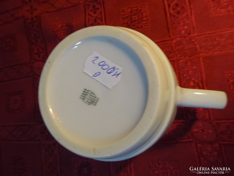 Zsolnay porcelain, poinsettia mug, diameter 8.5 cm. He has! Jokai.