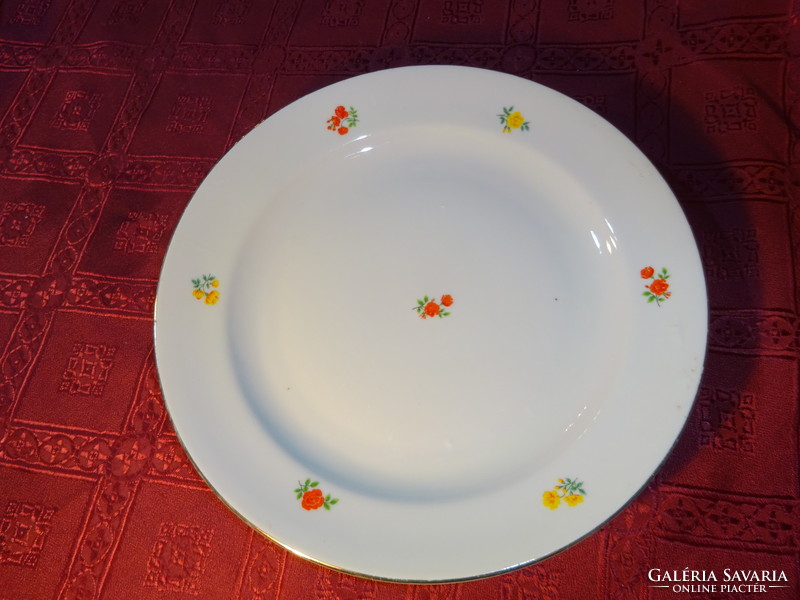 Zsolnay porcelain, red/yellow floral plate. He has!