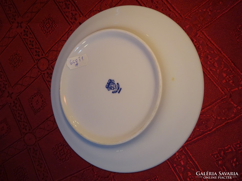 Alföldi porcelán, barna csíkos süteményes tányér, átmérője 17,5 cm. Vanneki!