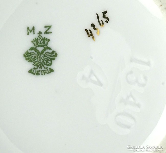 1C581 Régi irizáló aranyozott osztrák porcelán kávéskanna kávé kiöntő 17 cm