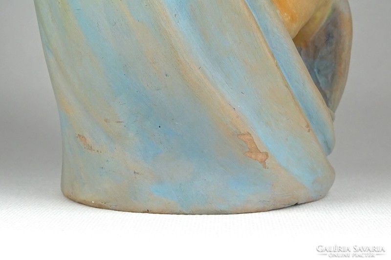 1C601 Régi festett kerámia Mária szobor 24.5 cm