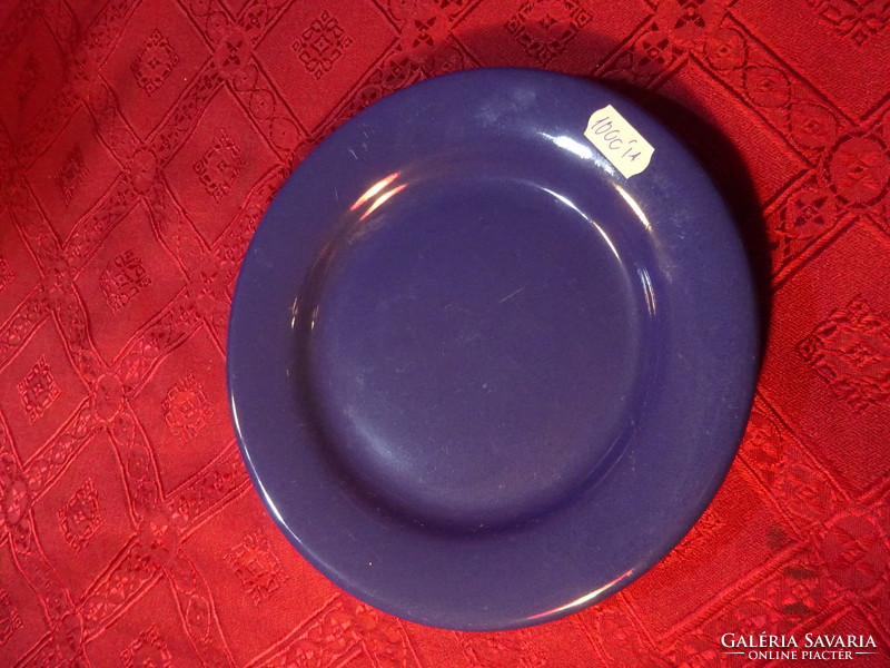 Porcelán  süteményes tányér, kék színű, átmérője 19 cm. Vanneki!