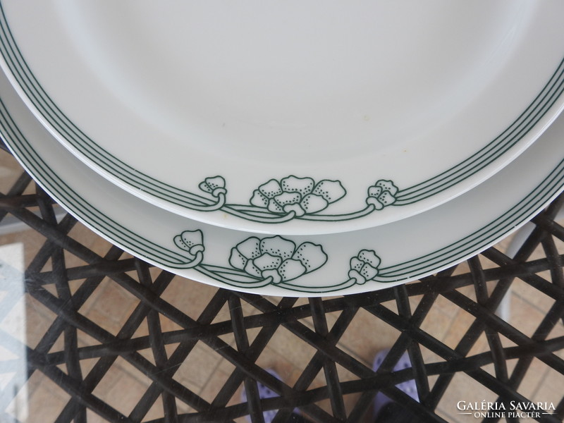 Lilien modern zöld mintás lapost tányér készlet 