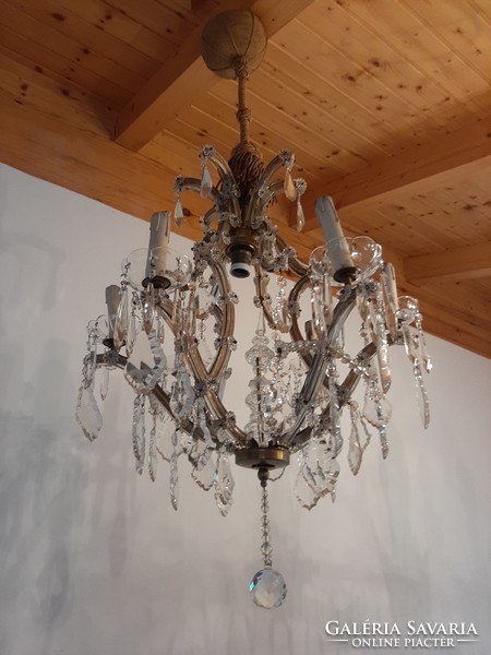 Crystal chandelier 100 x 60 cm original piece from 1900.