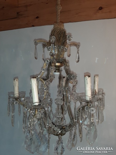 Crystal chandelier 100 x 60 cm original piece from 1900.