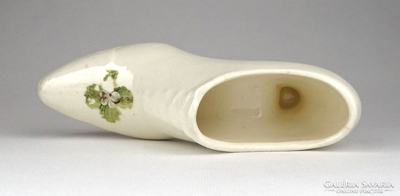 1C596 Régi fajansz kiscipő női cipő 15.5 cm