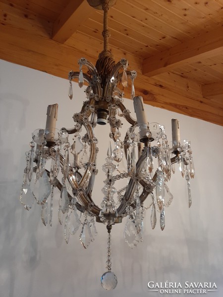 Crystal chandelier 100 x 60 cm original piece from 1900.