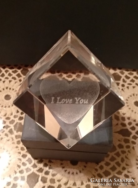 Love heart, i love you, collection of laser engraved glass ornament, recommend!