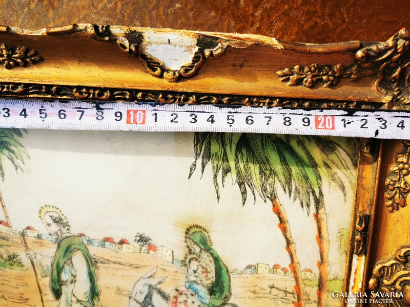 Escape to Egypt, antique silk screen