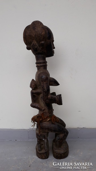 Antik patinás afrika afrikai Baule népcsoport fa anya szobor Elefántcsontpart Gyűjteményi ritkaság