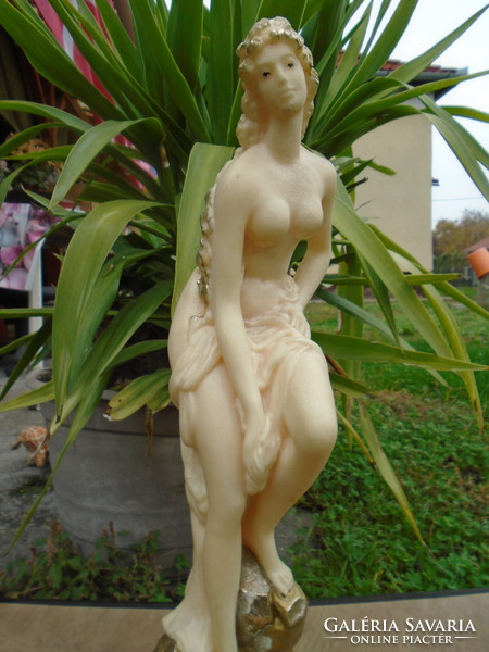 GIGANTIKUS MÉRETŰ 50,5 cm Jelzett AMILCARE SANTINI női akt szobor leg olcsóbban 