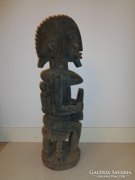 Antik patinás afrika afrikai Bamileke népcsoport fa szobor Kamerun Gyűjteményi ritkaság