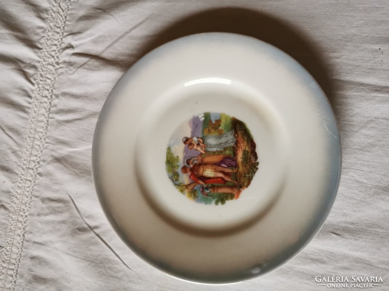 Altwasser porcelán jelenetes kis tányér 15 cm