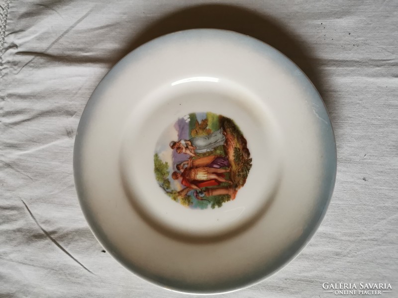 Altwasser porcelán jelenetes kis tányér 15 cm